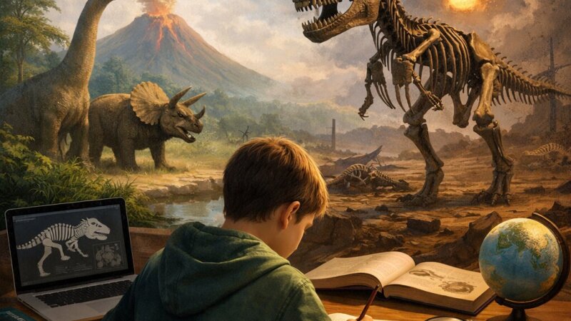 Celovita predstavitev dinozavrov: Znanost, razvoj in izumrtje