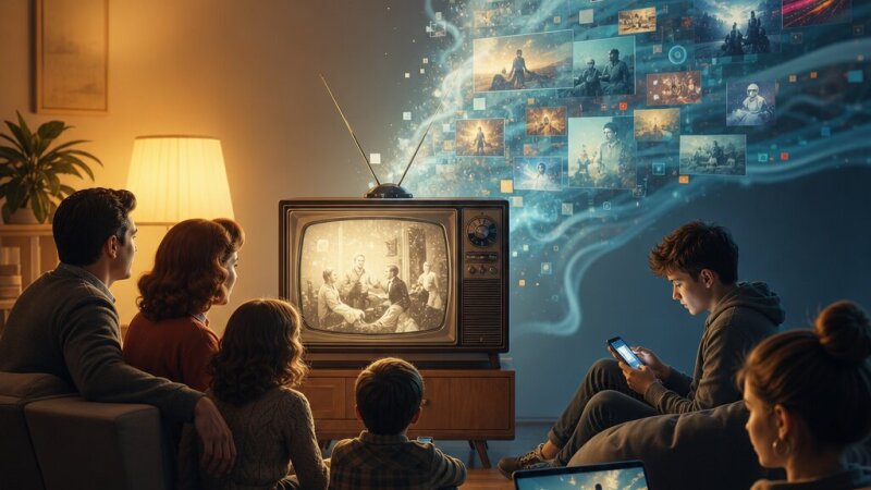 Čas televizije: od družinskega rituala do digitalnega tekmeca