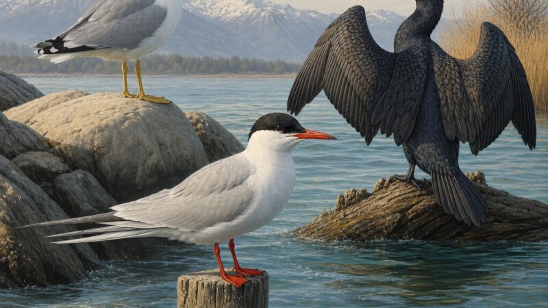 Galeb, čigra in kormoran – predstavitev