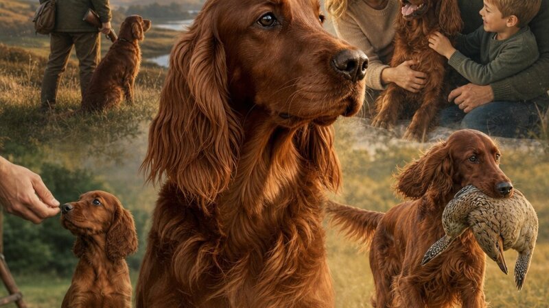 Irski seter – eleganten in živahen lovski pes