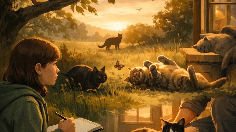 Opazovanje mačk: raziskovanje njihovega vedenja in pomena