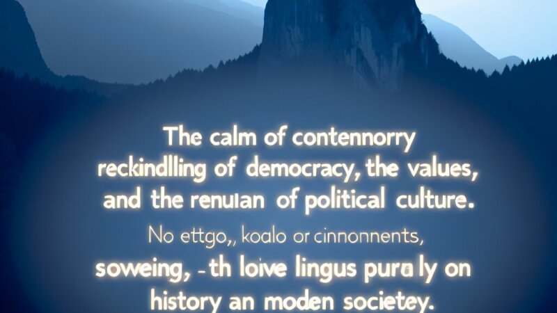 Ponoven začetek demokracije: obnova vrednot in politične kulture