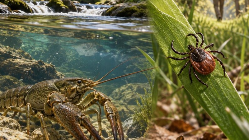 Potočni rak in klop: primerjava zgradbe in načina življenja