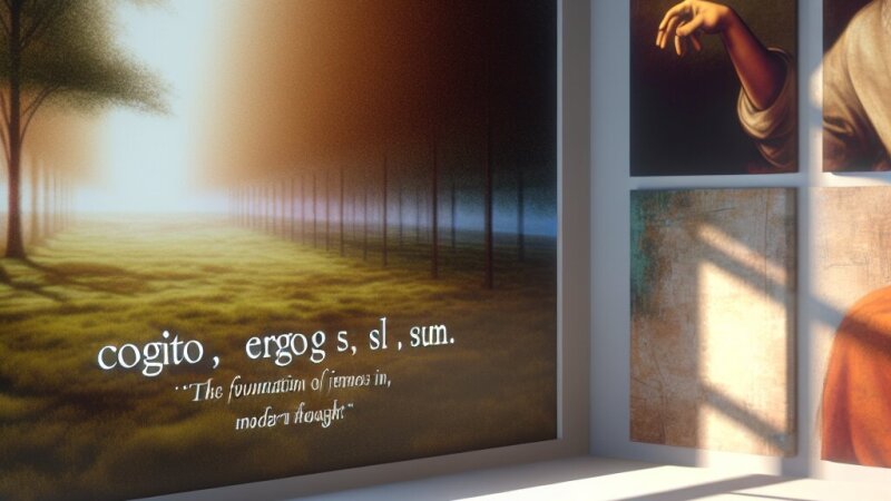 René Descartes in pomen misli »Mislim, torej sem« v filozofiji