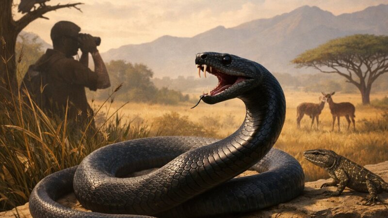 Vse, kar morate vedeti o črni mambi: hitra in strupena kača